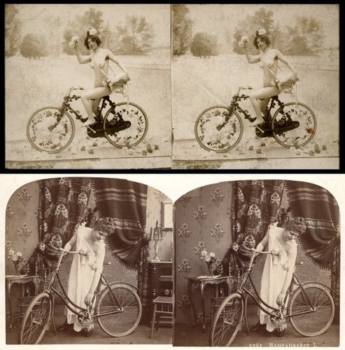 Stereo photos people with - people,